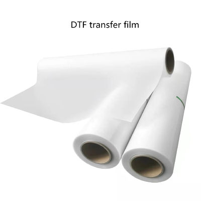 Film per stampa DTF 42cm*100M lucido inchiostro bianco opaco Film per indumenti