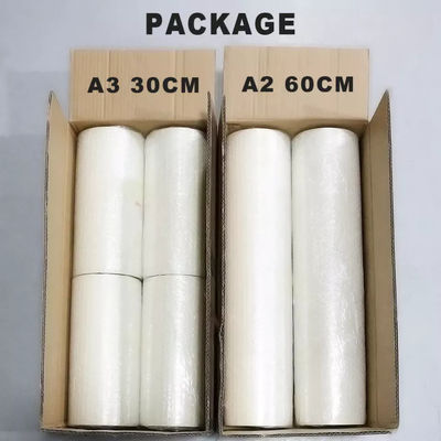 Film DTF impermeabile 30CM*100M a doppio lato Matte White ink printing Film per colori naturali e morbidi
