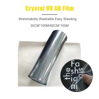 Film di trasferimento UV DTF in oro argento bianco trasparente Ab Pet Film per custodie per cellulari