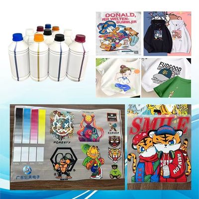 CMYKW 5 colori DTF a base d'acqua inchiostro pigmento 1000ML per XP600 I1600 I3200 stampante