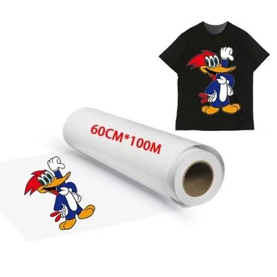 30cm*100m 75U rilascio pet film rotolo a doppio lato Cold peel Hot peel Heat film trasparente 30cm per T-shirt DTF