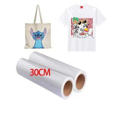 Massimizza il tuo potenziale di stampa con materiali di stampa DTF 30cm*100m 75U rilascio pet film roll Cold peel a doppio lato