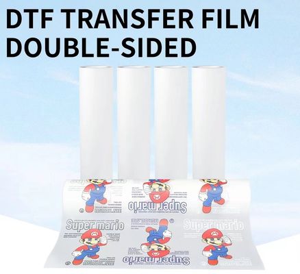 75mic matt Inchiostro bianco stampa DTF pet film hot peel 30cm 60cm diretto al film per la stampa di abbigliamento