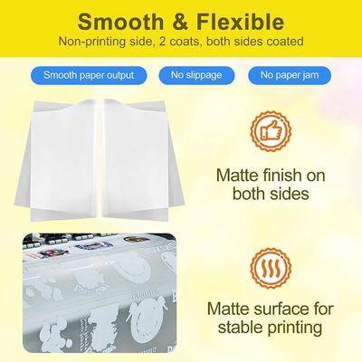 Indumenti DTF PET Film di trasferimento 75mic Double Sided Matte Direct To Film On Textile