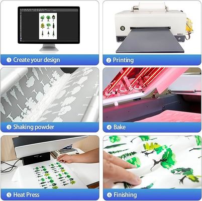 30cm Cold Peel DTF Transfer Film Sheets Double Side Direct To Film T-Shirt Stampa