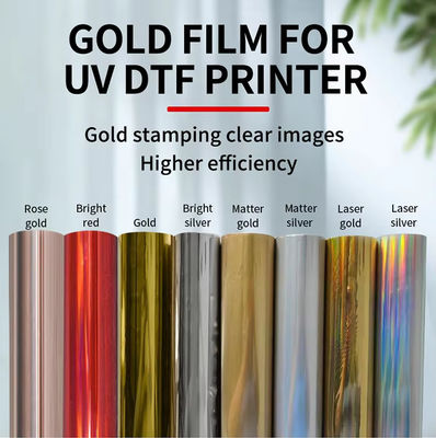 30cm UV DTF stampaggio a caldo Folietta film olografico HTV film di trasferimento termico oro argento per superficie dura