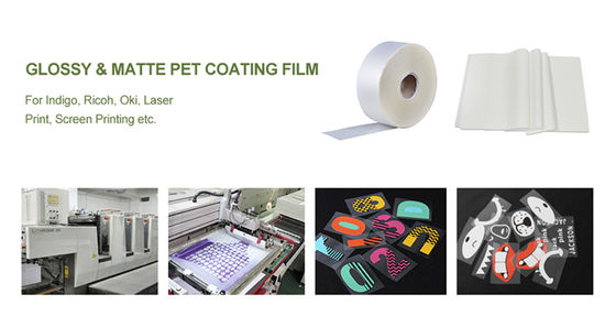 48*64cm Inchiostro a base d'acqua PET Offset Film di stampa Resistenza chimica 75mic PET film di rilascio