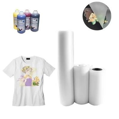 75mic PET DTF film di trasferimento instant peeling doppio lato film DTF opaco 60cm