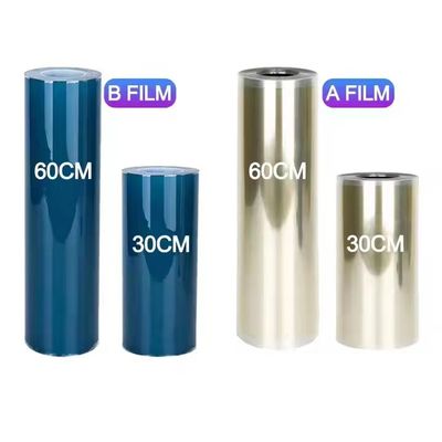 30cm*100m Rollo trasparente UV Dtf Ab Film A3 Ab per adesivo per etichette UV