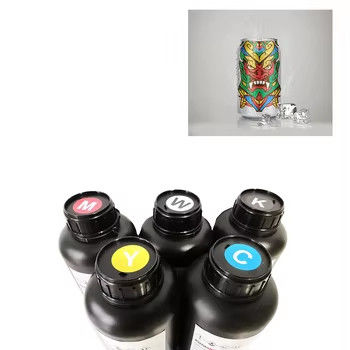 Inchiostro UV CMYK+V per stampante Epson dx7/dx5/dx4 1L uso per cuoio cassa telefono