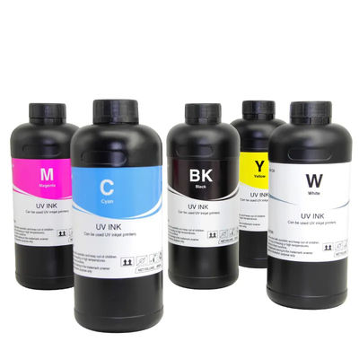 Inchiostro UV duro morbido colore CMYKW per XP600 TX800 Dx5 Dx7 Testa di stampa 500ML