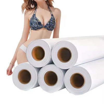 56 pollici*100m Stretch Sublimation Paper Roll Bianco 42gm Per la stampa professionale di tessuti