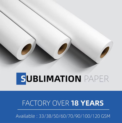 40gm 60cm*800m Rollo di carta di sublimazione per tessuti in poliestere con inchiostro di stampa digitale