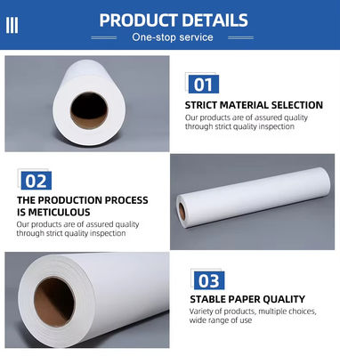 40gm 60cm*800m Rollo di carta di sublimazione per tessuti in poliestere con inchiostro di stampa digitale