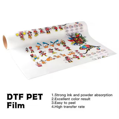 DTF Transfer Film 30CM x 100M 75U Compatibile con CMYK + Inchiostro bianco per la stampa di abbigliamento