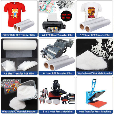 220V / 110V A3 DTF stampante PET Film Stampa macchina per trasferimento T-shirt